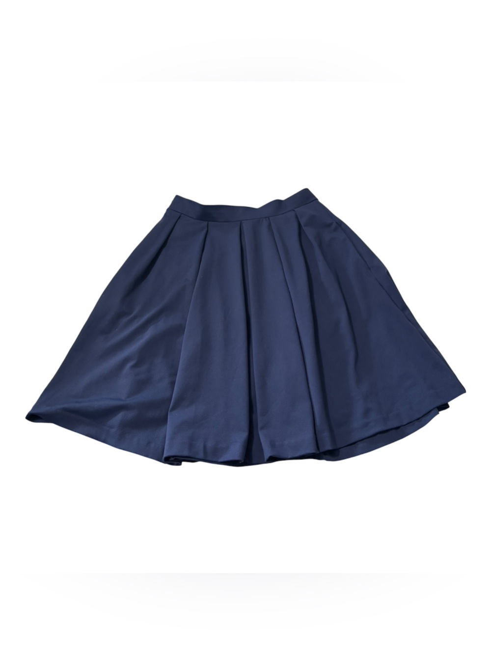 Cynthia Rowley Navy Blue Pleated A-Line Midi Skirt Size XS